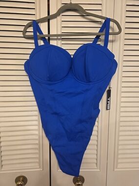 TA3 Blue Hi-cut One-Piece Swimsuit 2xl D/DD
